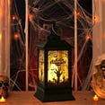 thumbnail image 5 of Halloween Lantern, LED Halloween Lights, Portable Battery Operated Halloween Candle Lantern for Indoor Outdoor Party Decorations, Black Plastic Compact Size with Handle and Hanging Ring, 5 of 6