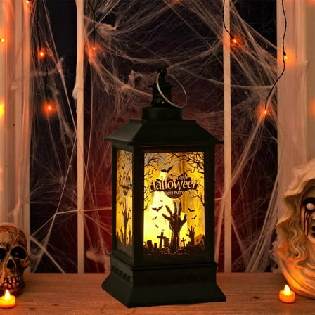 Halloween Decorations Halloween Portable Lantern Candle LED Halloween Lights For Indoor And Outdoor Halloween Party Garden Supplies