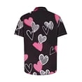 thumbnail image 3 of guisaled Men Valentines T Shirts Short Sleeve Button Down Heart Graphic Tee Shirts Classic Relaxed Fit Hawaiian Vacation Dating, 3 of 5