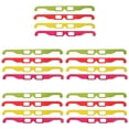 thumbnail image 1 of Lot de 20 Lunettes 3D pour Usage Domestique Design Cadre Plat Rouge Léger et Portable, 1 of 8