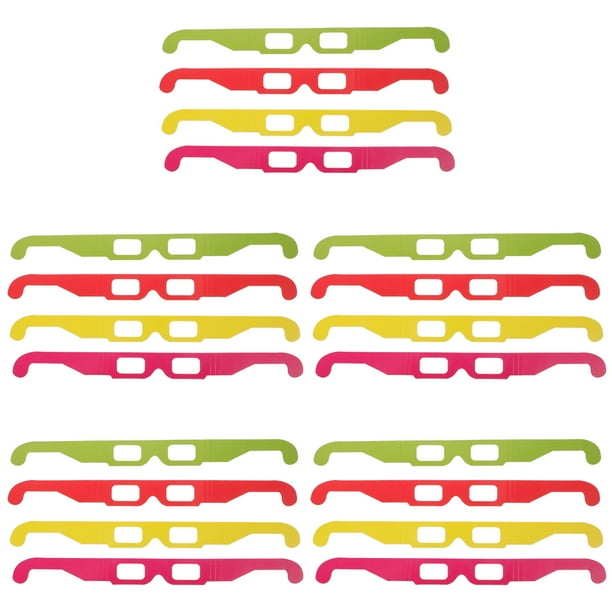 unbranded 20Ud Gafas 3D Para Ver Películas Y Juegos Con Lentes Pet Y Marco De Cartón
