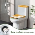 thumbnail image 4 of HELLHERO Moon Durable for Bathroom Home Comfort, Universal Polyester Fabric Toilet Seat Lid Cover, Elastic Edge, Stretch, 2 Piece Set, 4 of 6