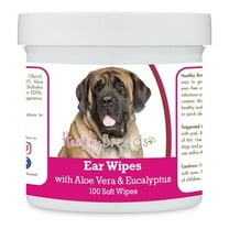 Mastiff Ear Cleaning Wipes with Aloe & Eucalyptus for Dogs - 100 Count