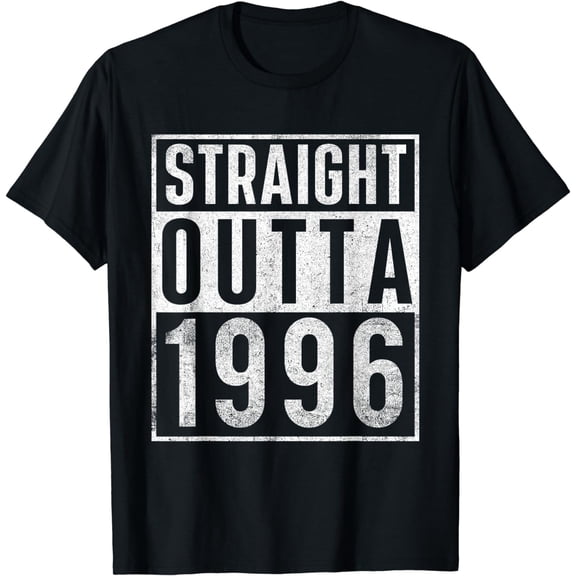 t-shirtStraight Outta 1996 Year Of Birth Birthday T-Shirt mens t shirt,black,women,funny,misfits,men,journey