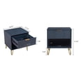 thumbnail image 3 of Pemberly Row Commode Standard 2 Pcs à 3 Tiroirs et Table de Nuit 1.0 en Bleu, 3 of 13