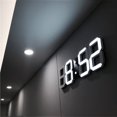 thumbnail image 2 of CNKOO 3D Digital Alarm Clock with Snooze Function Wall LED Number Time Clock, 2 of 6