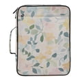 thumbnail image 2 of Haosy Accordion File Organizer Zipper Binder 500 Sheet 6-Tab Expanding File Folder Multi-Pocket 1.2 Inch 3 Ring Pastel Colors Flower and Leaf, 2 of 7