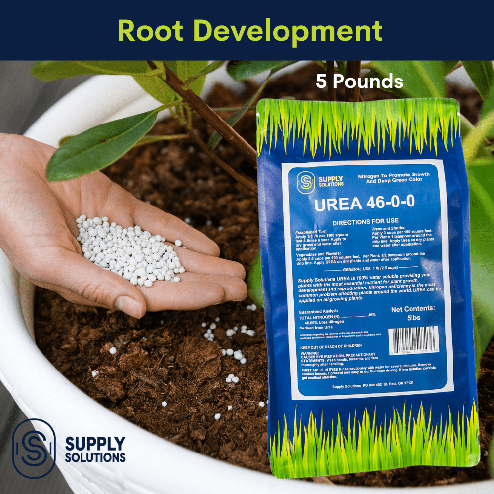 Supply Solutions Urea Nitrogen Organic Indoor Outdoor Lawn Fertilizer - Plant Food (5 Pounds)