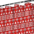 thumbnail image 3 of Red Christmas Folk Pattern Shower Curtain 72"x72" ,Bathroom Decorative Shower Curtains Set with 12 Hooks,Modern Waterproof Washable Shower Curtain, 3 of 6