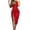 Red, variant on Semi Formal Party Dress for Women Wedding Guest One Shoulder Long Dress with Slit Sequin Graduation Dress