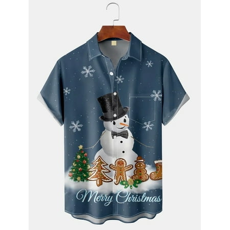

MLFU Toddler Boys Fesival Series Shirt Short Sleeve Button Down Novelty Chest Pocket Tops Cheap Costume For Men Youth