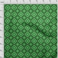 thumbnail image 4 of oneOone Cotton Silk Green Fabric Geometric Craft Projects Decor Fabric Printed By The Yard 42 Inch Wide, 4 of 5