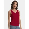 thumbnail image 5 of Women V Neck Tank Tops Summer Sleeveless Casual Tops Loose Fit Banded Bottom Shirts, 5 of 6
