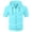 Sky Blue, variant on Purcolt Men's Short Sleeve Hooded Shirts Lightweight Moisture Wicking Button Down Shirt Summer Casual Loose Fit Workout Tops for Beach Vacation Party