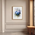 thumbnail image 5 of Blue Floral Hydrangea Plant Canvas Painting Print Wall Art for Living Room Bedroom Decoration Frameless, 5 of 7