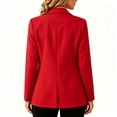 thumbnail image 4 of Women's Single Button Blazer Notched Lapel Long Sleeve Suit Jacket Solid Color formal office Business Casual Suit Coat for Ladies Red, 4 of 7