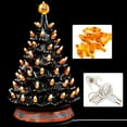 thumbnail image 2 of 15’’Halloween Pre-Lit Ceramic Tabletop Tree, Halloween Ceramic Tree Decoration with Orange Bulb Lights & Pumpkin Head Topper for Halloween Haunted House Halloween Holiday Outdoor/Indoor Decorations, 2 of 8