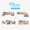thumbnail image 5 of ZAFLY U Shaped Modular Sectional Sofa Couch, Convertible L Shaped Couch Sofa, Queen Sleeper Sofa Bed, Variable Modular Oversized Couch for Living Room (Beige), 5 of 11