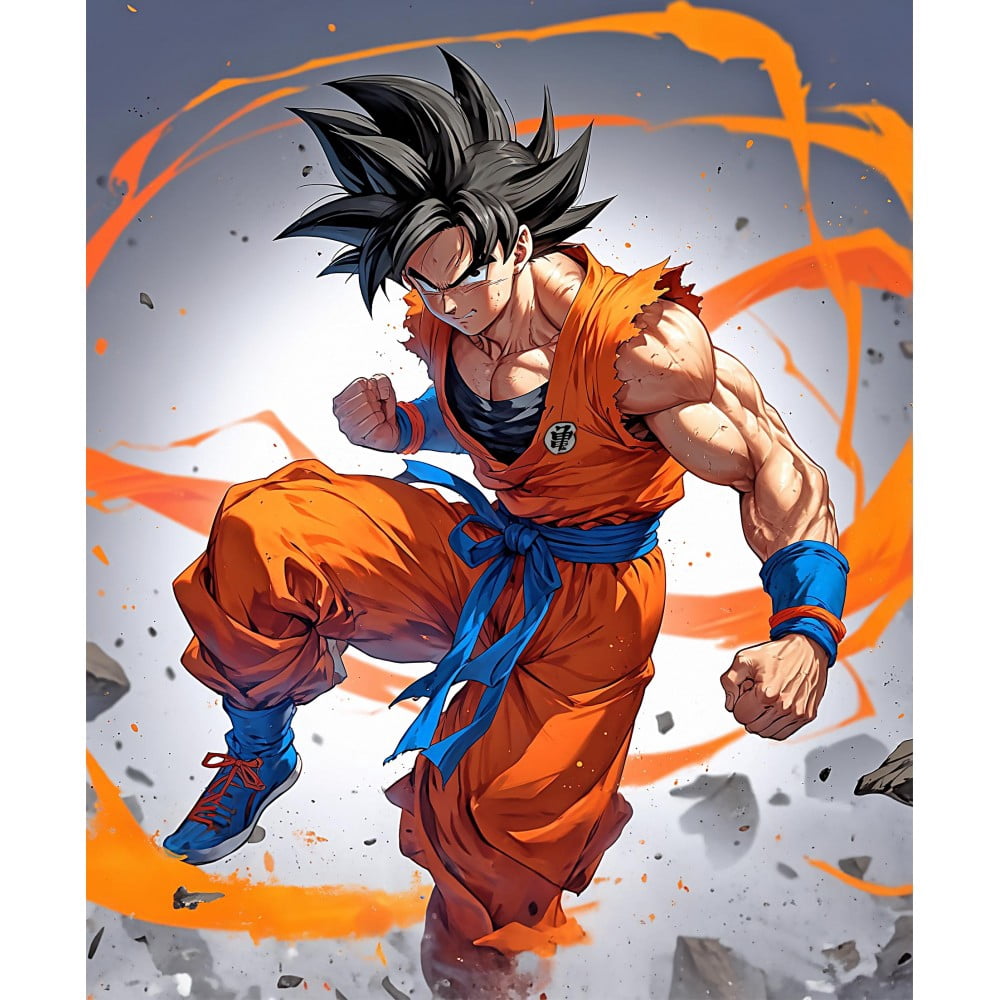 Dragon Ball Z High-Quality Graphic Wall Scroll, Super Saiyan Goku
