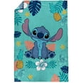 thumbnail image 3 of Lilo and Stitch Kids Twin/Full Blanket, 62 x 90, Microfiber, Blue, Disney, 3 of 10