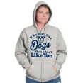 thumbnail image 4 of Dont Like Dogs or You Funny Pet Unisex Fleece Graphic Zip Up Hoodie Brisco Brands 2X, 4 of 5