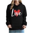 thumbnail image 2 of Fuera Del Hombro Manga Larga Tops para las Mujeres Impreso Sudadera con Capucha Cuello Redondo Sudadera Casual, Invierno Cálido Top para el Club de Trabajo Y el Uso Diario, 2 of 8