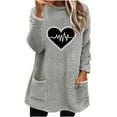 thumbnail image 1 of Birdeem Veste d'Hiver pour Femmes, Col Rond, Imprimé Lettres, Design avec Poches, Manches Longues, Haut Épais et Chaud, Vestes pour Femmes, Vestes d'Hiver pour Femmes, 1 of 4