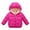 Rose Red, variant on Esaierr 1-7 Year Boys Girls Solid Color Cotton Coat for Baby Kids Hooded Fleece Cotton Jacket with Pockets down Jackets Tops Zipper Winter Thickening Snowsuit