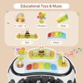 thumbnail image 5 of PRVAETU 5 in 1 Baby Walker (Walk,Jumper,Rocking,Push,Eating Mode) for Boys Girls,Foldable,Music & Light,Height Adjustable,Wheel for Infant Babies,Blackstar, 5 of 6