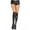 Black, variant on Women's 5879-SILVER Wet Look Knee High, Silver