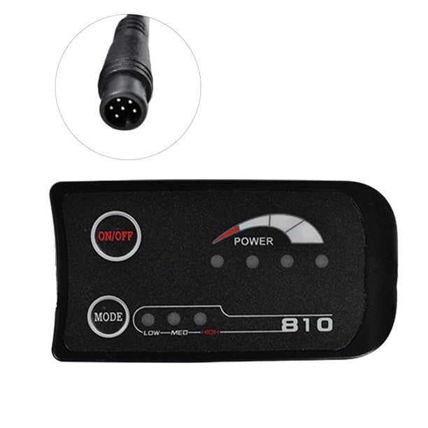 6PIN S810 E-Bike Meter Pantalla LED 36V UART para Bicicleta EléCtrica Medidor de Bicicleta EléCtrica