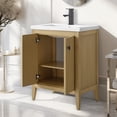 thumbnail image 4 of Vanity Art 24" Double Door Bathroom Vanity with Sink, Freestanding Storage Cabinet with Ceramic Top, and Removable Shelve, 4 of 6