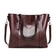 thumbnail image 2 of Sac à main en cuir huilé vintage européen et américain pour femme, sac polyvalent à la mode, grand sac à bandoulière initié, nouveau style, 2023, 2 of 3
