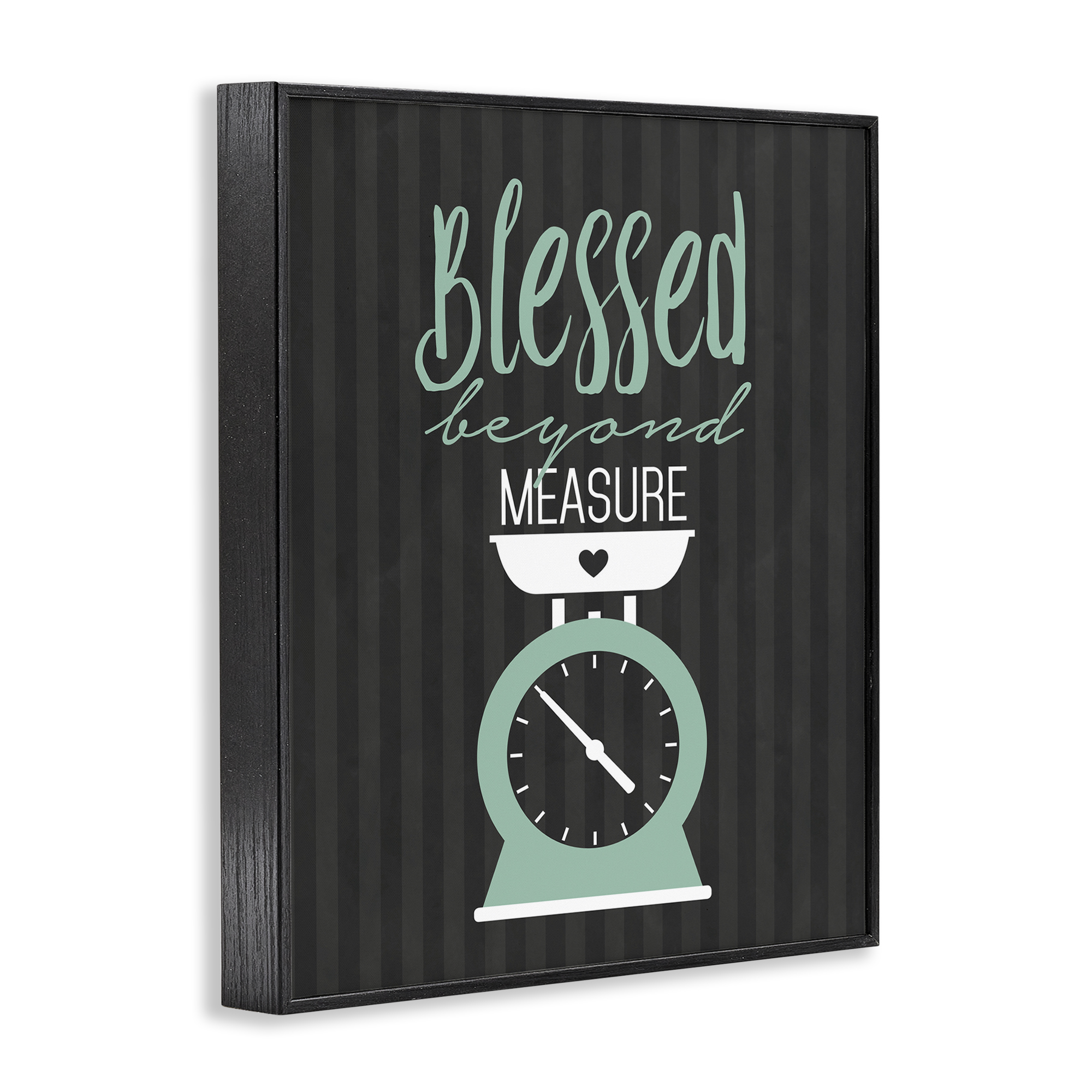Blessed Beyond Measure Scale Black Framed Giclee Art, design by Lettered and Lined