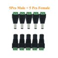 thumbnail image 3 of 5pcs Male and 5pcs Female DC Power Connector Plug Cable Jack Adapter for CCTV Camera and Strip Light-Yvan, 3 of 3