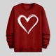 thumbnail image 5 of TaTaai Men's Valentine Heart Print Long Sleeve Round Neck Pullover, Valentine's Day Gift, Casual Sports Activewear Top Gift, 5 of 6