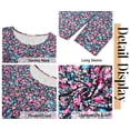 thumbnail image 5 of Fantaslook Plus Size Womens Blouses Long Sleeve Floral Tunic Tops Henley Neck Flowy Fall Shirts, 5 of 8
