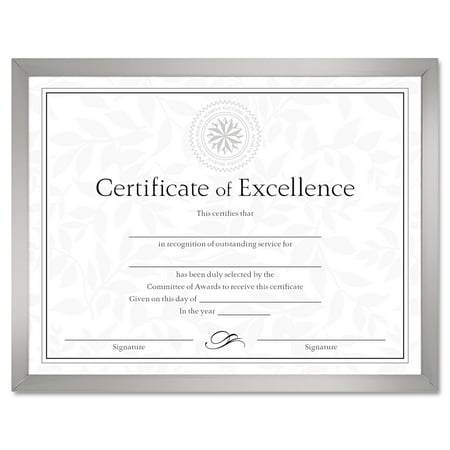 1899 Silver Certificate - Value U-Channel Document Frame w/Certificates, 8 1/2 x 11, Silver