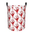 thumbnail image 1 of Balery Red Bloody Scary Hands Cesta de ropa redonda con asas, impermeable, independiente, para ropa, juguetes, dormitorio y familia-Medium, 1 of 6