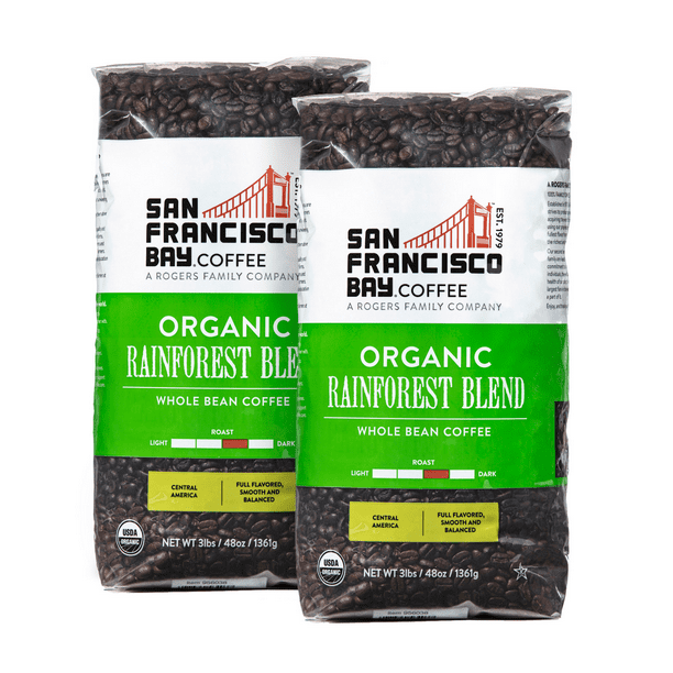 San Francisco Bay Organic Rainforest Blend Whole Bean Coffee 3 Lbs, 2