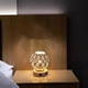 thumbnail image 4 of Lámpara de escritorio regulable con pantalla esférica - Lámpara nocturna táctil de 3 niveles y puerto USB para carga, lámpara de mesa de hierro blanco y negro de 7,87" para oficina de dormitorio, 4 of 8