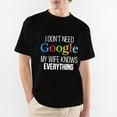 thumbnail image 3 of My Wife Knows Everything! | Funny Husband Dad Groom T-Shirt, 3 of 7