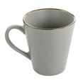 thumbnail image 6 of Elama Louis 16 Piece Stoneware Dinnerware Set in Matte Slate with Gold Rim, 6 of 9