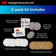 thumbnail image 4 of 3M Headlight Restoration Kit, Heavy Duty 2-Pack, Easy Heavy Duty Car Headlight Restoration System, Headlight Cleaner and Restorer, Use With A Household Drill, 4 of 11
