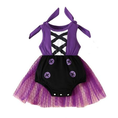 

New Born Clothes Baby Girl Baby Items Halloween Onesie Purple Clothes