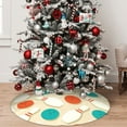 thumbnail image 4 of KLL 30" Christmas Tree Skirt Vintage Bowling Xmas Tree Skirts Mat for New Year Xmas Holiday Party Indoor Outdoor Home Decoration, 4 of 5