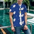 thumbnail image 6 of KLL Moon Lamb for Men's Baseball Shirts,Short Sleeve Casual Shirts Button Down Shirt for Men Beach Summer Wedding Shirt-4X-Large, 6 of 7