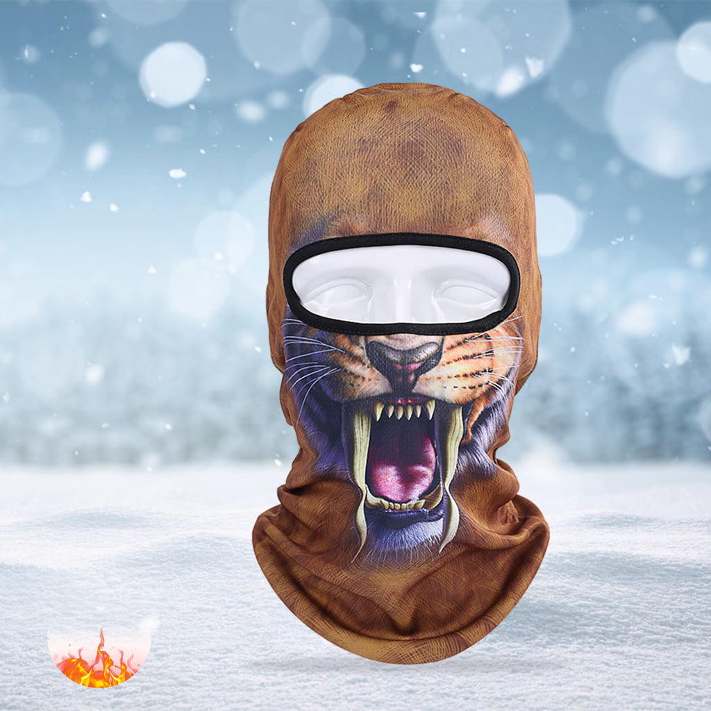 3D Animal Lion Cat Ski Motorcycle Bike Neck Warmer Winter Face Mask Balaclava 