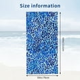 thumbnail image 3 of PHYHOO Blue Animal Skin Leopard Print , Sand Free Microfiber Beach Blanket, Absorbent Bath Towels for Swimming Pool, Camping, Picnic, 30x60in, 3 of 8