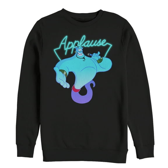 Men's Aladdin Genie Applause  Sweatshirt Black 3X Large